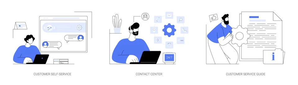 User support abstract concept vector illustrations. Stock Illustration