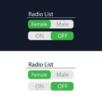 User survey form during registration. Radio sheet is an HTML element of the Stock Illustration