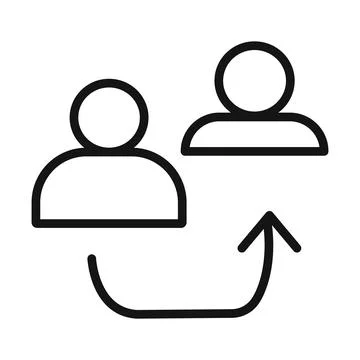 User switch icon linear graphics set vector イラスト素材