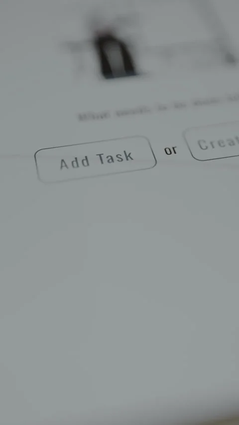 User taps the Add Task option from a planning app, personal organization and Stock Footage 328816097