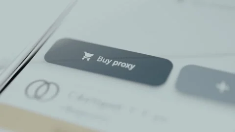 User taps the button labeled Buy proxy, purchasing a proxy server to route Stock Footage 329748325