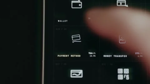 User taps the card icon as PAYMENT METHOD Stock Footage 333849490