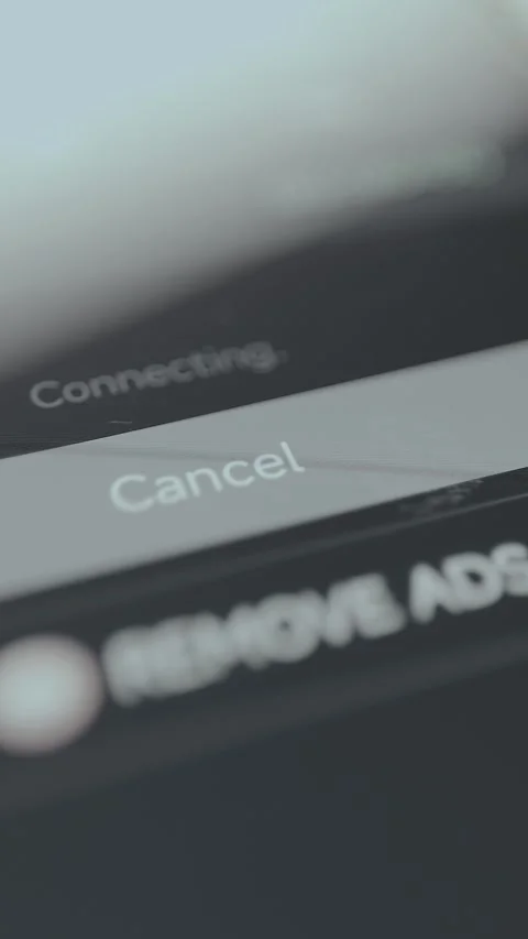 User taps Connect to establish a VPN connection, network speed monitoring Stock Footage 329749520