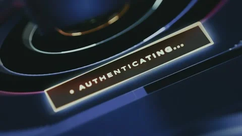 User taps the digital button Initiate Secure Payment, status Authenticating Stock Footage 335493195