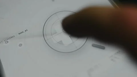 User taps plus symbol to add target marker over it Stock Footage 335889512