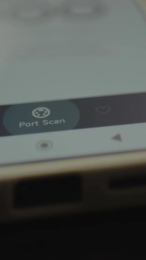User taps the Port Scan icon Stock Footage 328354873
