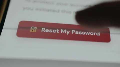 User taps the Reset My Password button Stock Footage 333381462