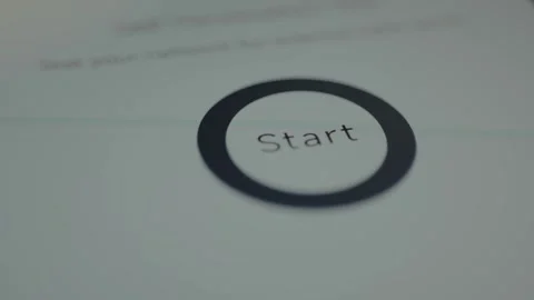 User taps the Start button for a Self Penetration Test Stock Footage 328344807