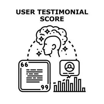User testimonial score concept developing customer feedback Stock Illustration