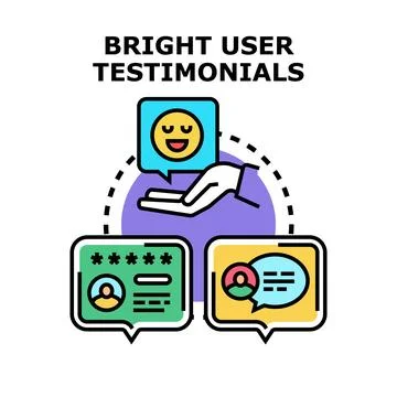 User testimonials and customer review service concept Stock Illustration