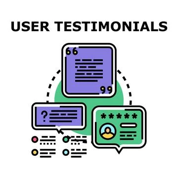 User testimonials feedback online review concept Stock Illustration