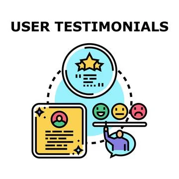 User testimonials sharing experience and feedback concept Stock Illustration