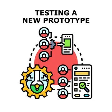 User testing new app prototype development process イラスト素材