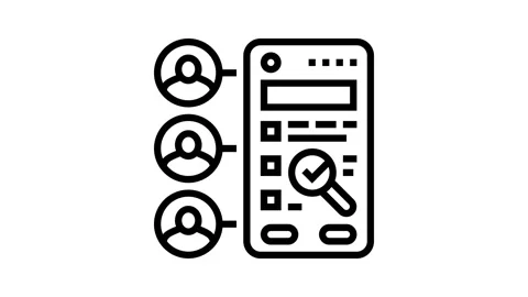 User testing ux ui design line icon animation Stock Footage 326129792