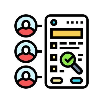 User testing ux ui design color icon vector illustration イラスト素材