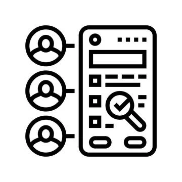 User testing ux ui design line icon vector illustration イラスト素材