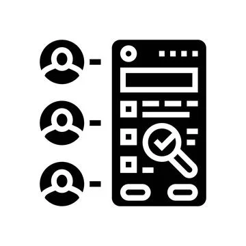 User testing ux ui design glyph icon vector illustration Stock Illustration