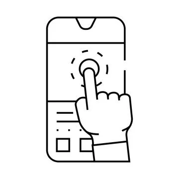 User testing ux ui design line icon vector illustration Stock Illustration