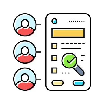 User testing ux ui design color icon vector illustration Stock Illustration