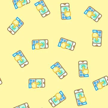 User testing ux ui design vector seamless pattern Stock Illustration