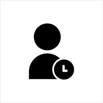 User time icon. admin symbols. Editable stroke. Simple illustration mobile co Stock Illustration