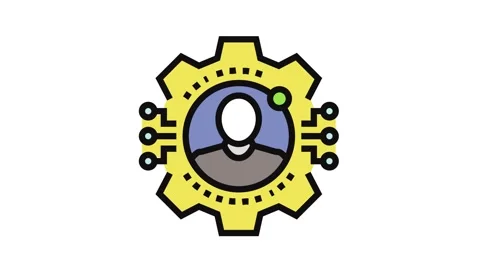 User training analyst color icon animation Stock Footage 326106083