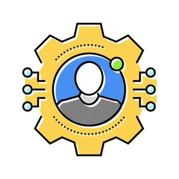 User training analyst color icon vector illustration Stock Illustration