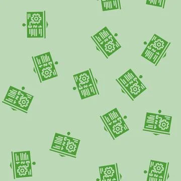 User training analyst glyph vector seamless pattern Illustrazione stock
