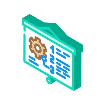User training analyst isometric icon vector illustration Stock Illustration