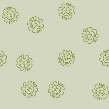 User training analyst line seamless pattern Stockillustratie