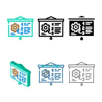 User training analyst minimal color icon vector Stock-Illustration