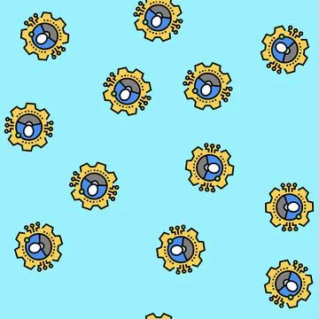 User training analyst vector seamless pattern 스톡 일러스트