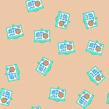 User training analyst vector seamless pattern 스톡 일러스트
