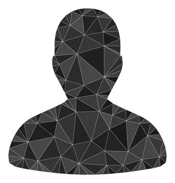 User Triangle Mocaic Icon Stock Illustration