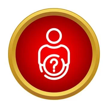 User uncertainty asking for help or identity question Stock Illustration