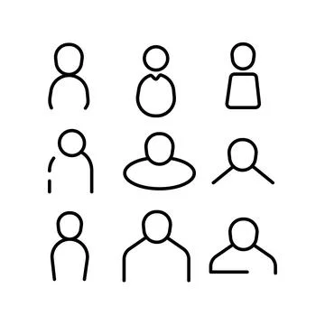 User vector icon set. account illustration sign collection. user symbol. pers Stock Illustration