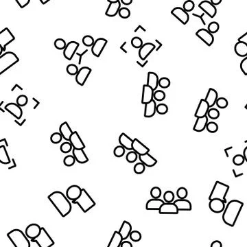 User Vector Seamless Pattern 스톡 일러스트