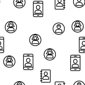 User Vector Seamless Pattern 스톡 일러스트