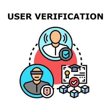 User verification process for digital identity security Stock Illustration