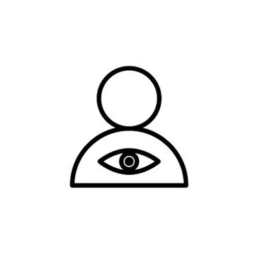 User view vector line icon Illustrazione stock