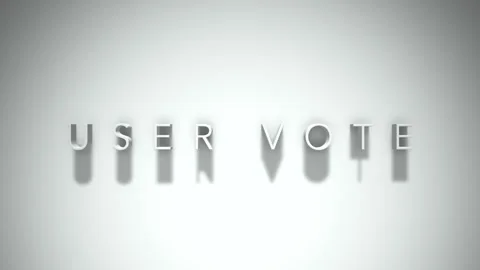 User vote 3D title animation with shadows on a white background Stock Footage 297666553