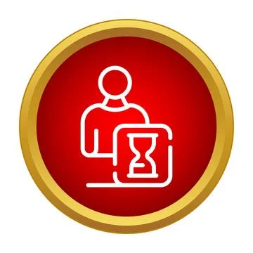 User waiting, schedule, and time management icon Stock Illustration