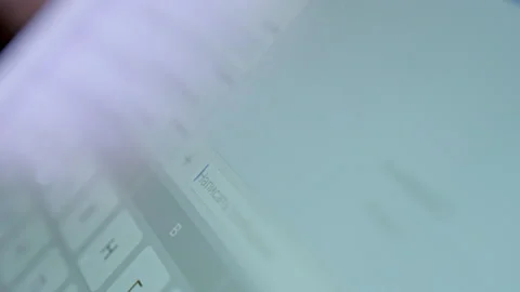 User waits for friend typing message on social network Stock Footage 229724315