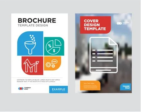 User warning brochure flyer design template Stock Illustration