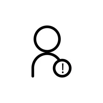 User warning icon. admin symbols. Editable stroke. Simple illustration mobile Stock-Illustration