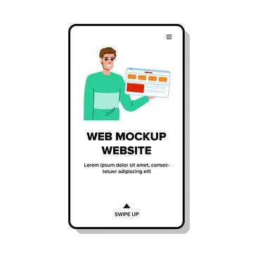 User web mockup website vector Stock Illustration