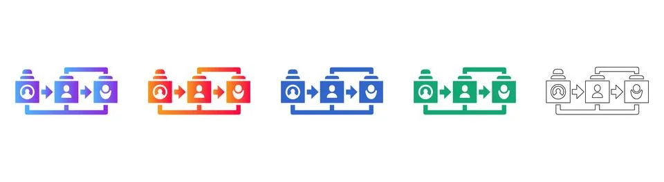 User Workflow Process Map Illustration Stock Illustration