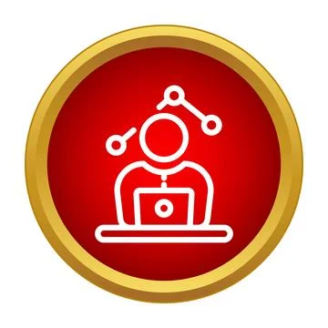 User working on laptop managing data network connections 库存插图