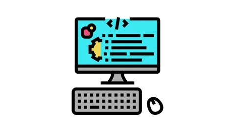 User-written software color icon animation 動画素材 224012510