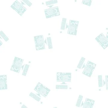 User-written software glyph seamless pattern Stock Illustration